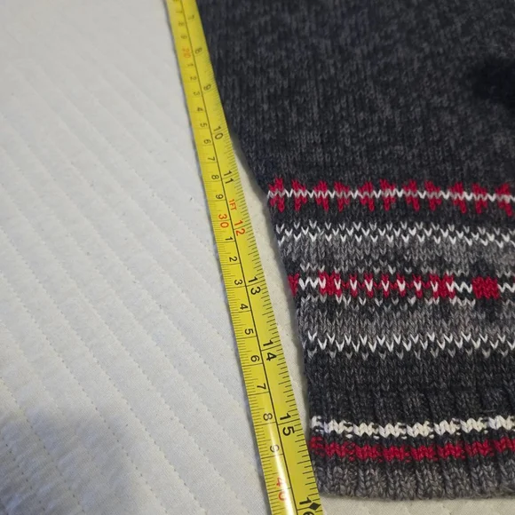 Women's Tiara International Charcoal Gray & Red Christmas Cardigan L - Picture 7 of 12